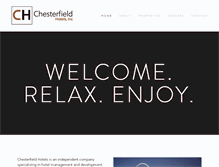 Tablet Screenshot of chesterfieldhotels.net